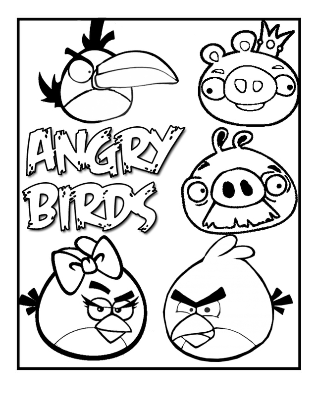 Malvorlage: wütende Vögel (Karikaturen) #25014 - Kostenlose Malvorlagen zum Ausdrucken