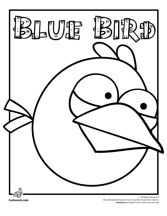 Malvorlage: wütende Vögel (Karikaturen) #25023 - Kostenlose Malvorlagen zum Ausdrucken