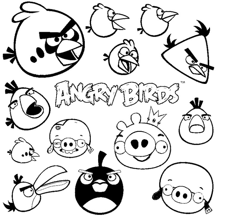 Malvorlage: wütende Vögel (Karikaturen) #25028 - Kostenlose Malvorlagen zum Ausdrucken