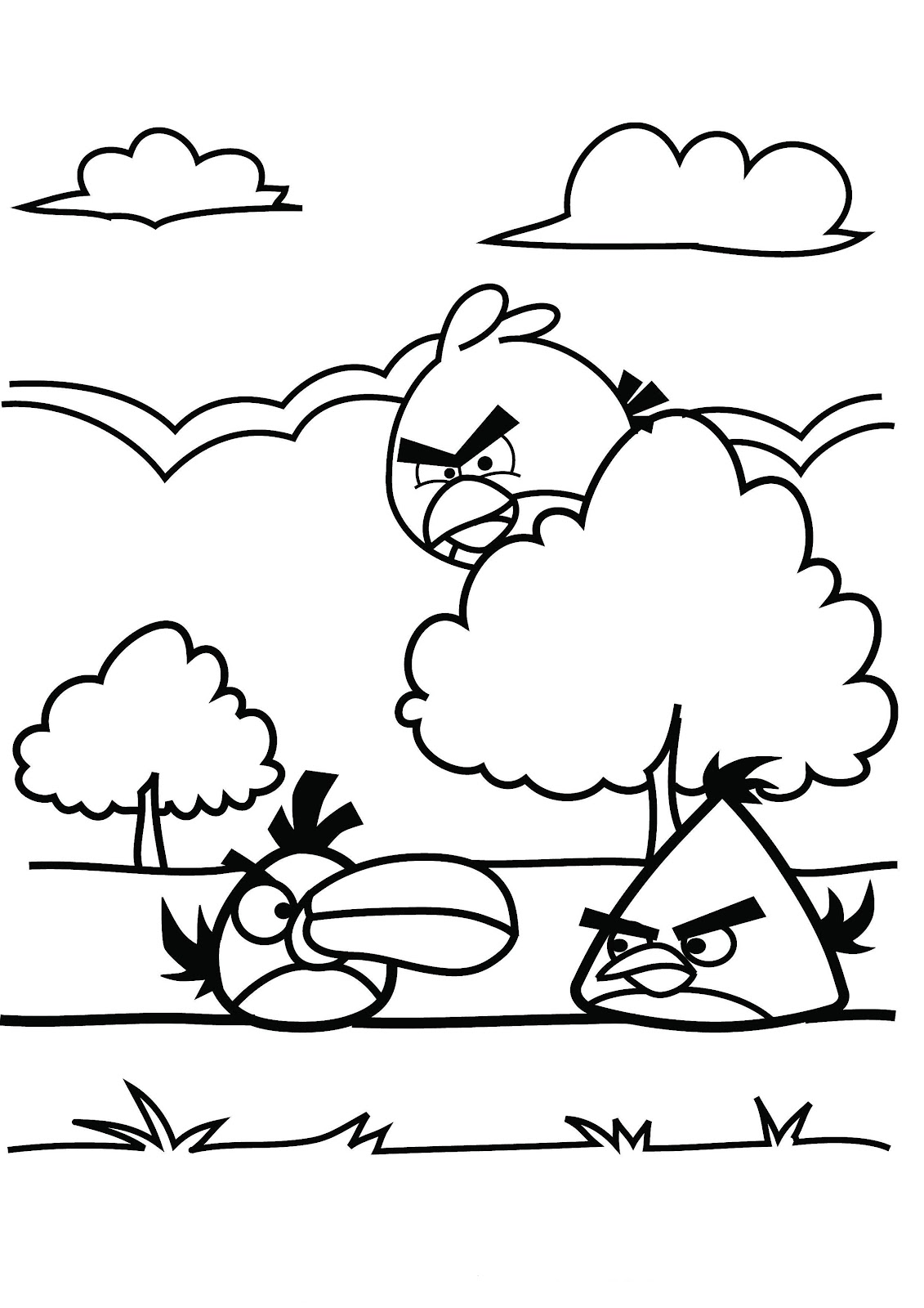 Malvorlage: wütende Vögel (Karikaturen) #25071 - Kostenlose Malvorlagen zum Ausdrucken