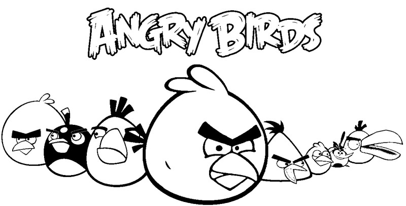 Malvorlage: wütende Vögel (Karikaturen) #25111 - Kostenlose Malvorlagen zum Ausdrucken