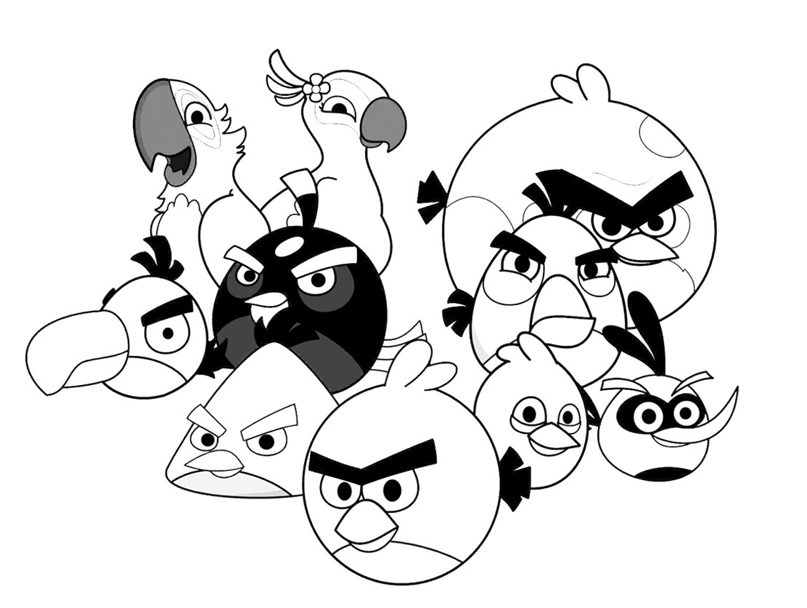 Malvorlage: wütende Vögel (Karikaturen) #25122 - Kostenlose Malvorlagen zum Ausdrucken