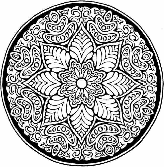 Malvorlage: Blumen-Mandalas (Mandalas) #117062 - Kostenlose Malvorlagen zum Ausdrucken