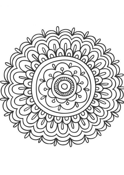 Malvorlage: Blumen-Mandalas (Mandalas) #117073 - Kostenlose Malvorlagen zum Ausdrucken