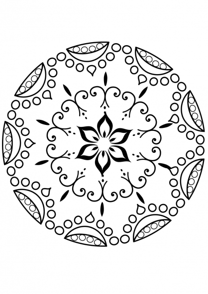 Malvorlage: Blumen-Mandalas (Mandalas) #117103 - Kostenlose Malvorlagen zum Ausdrucken