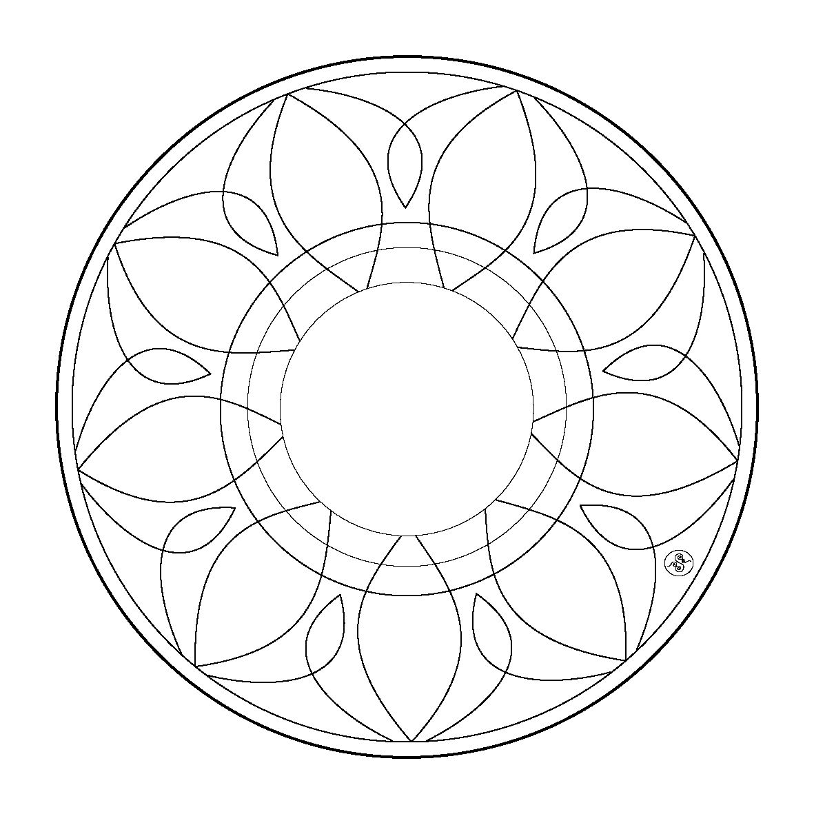 Malvorlage: Blumen-Mandalas (Mandalas) #117119 - Kostenlose Malvorlagen zum Ausdrucken