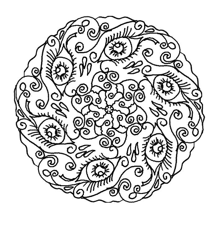 Malvorlage: Blumen-Mandalas (Mandalas) #117124 - Kostenlose Malvorlagen zum Ausdrucken