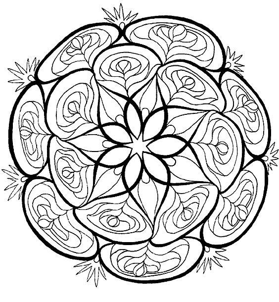 Malvorlage: Blumen-Mandalas (Mandalas) #117138 - Kostenlose Malvorlagen zum Ausdrucken