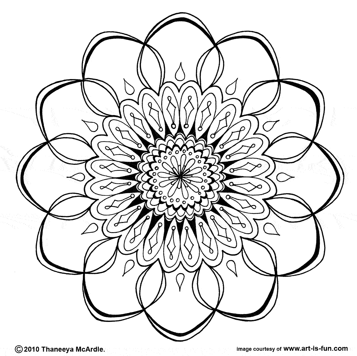 Malvorlage: Mandalas (Mandalas) #23064 - Kostenlose Malvorlagen zum Ausdrucken