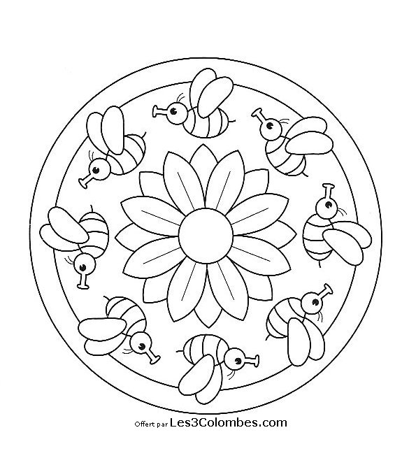 Malvorlage: Mandalas für Kinder (Mandalas) #124106 - Kostenlose Malvorlagen zum Ausdrucken