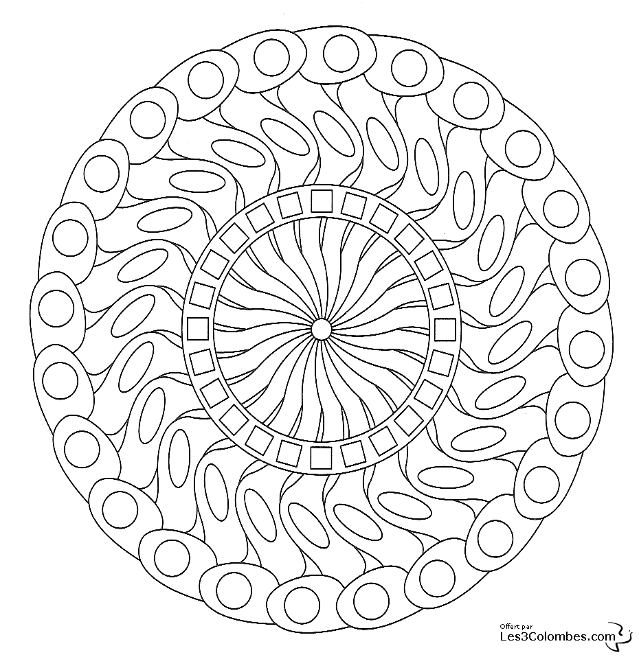 Malvorlage: Mandalas für Kinder (Mandalas) #124113 - Kostenlose Malvorlagen zum Ausdrucken