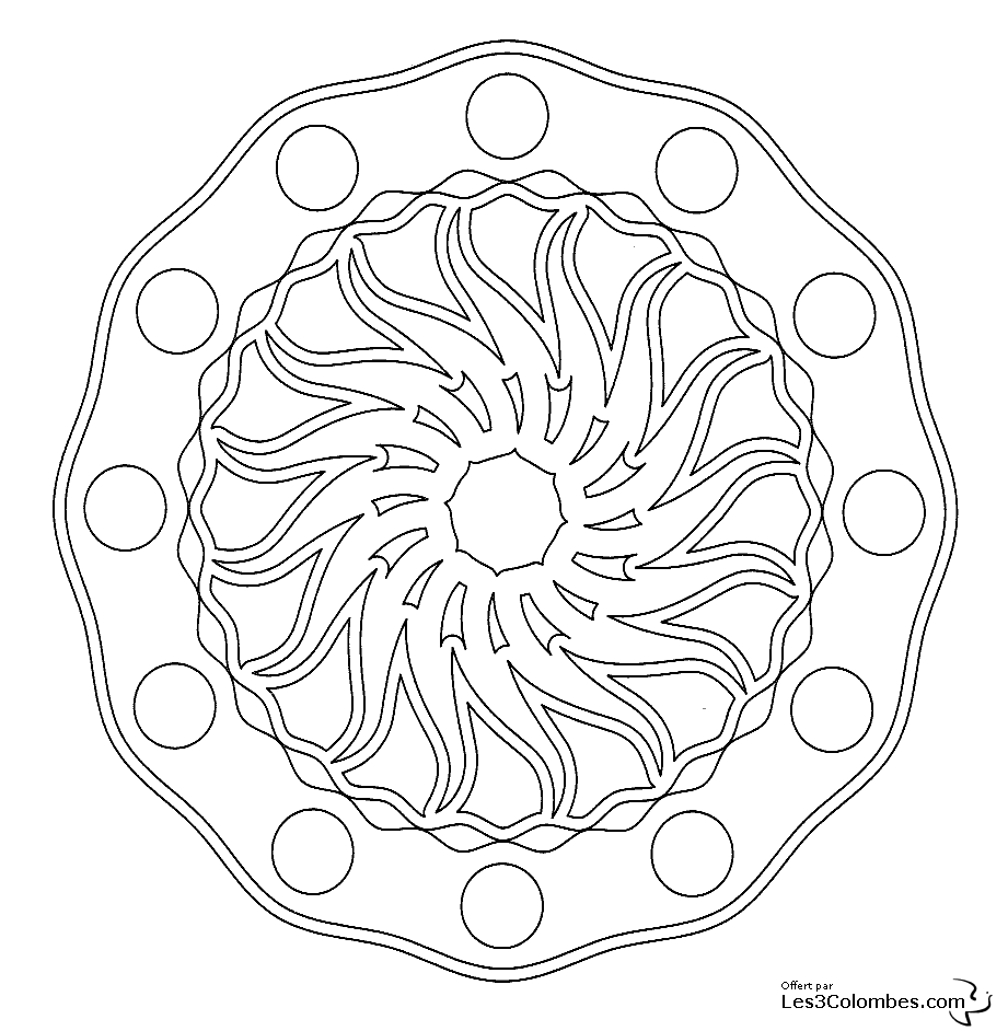 Malvorlage: Mandalas für Kinder (Mandalas) #124114 - Kostenlose Malvorlagen zum Ausdrucken