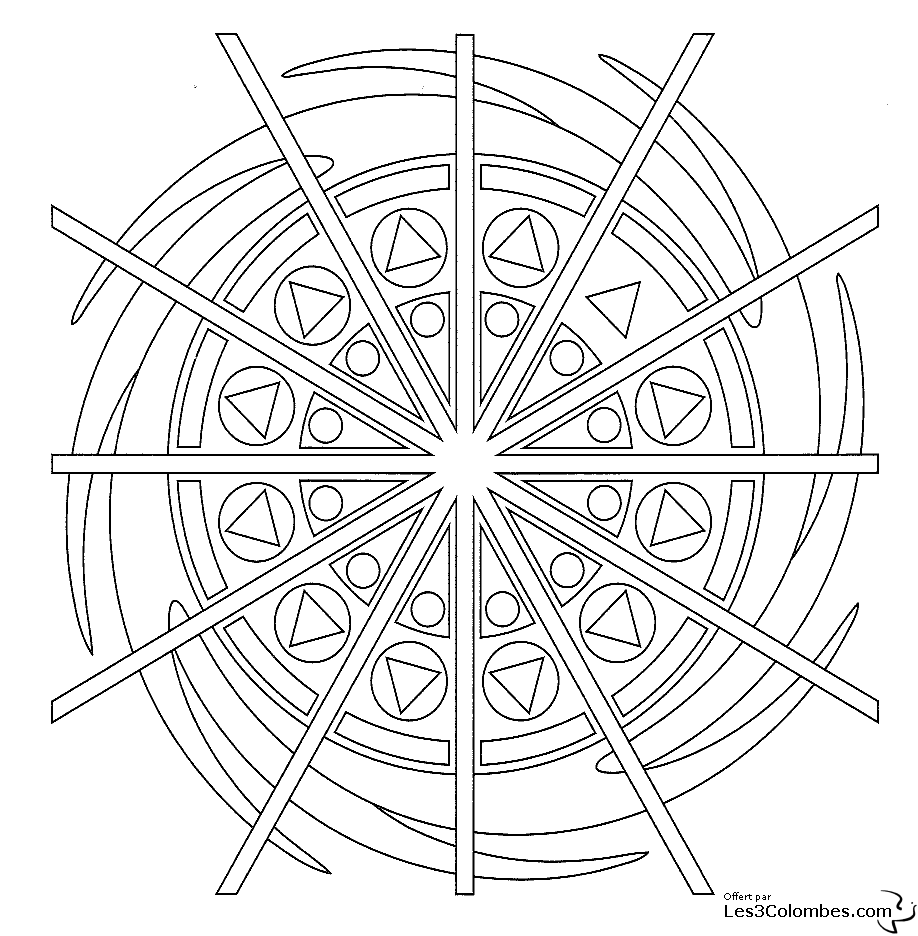 Malvorlage: Mandalas für Kinder (Mandalas) #124129 - Kostenlose Malvorlagen zum Ausdrucken