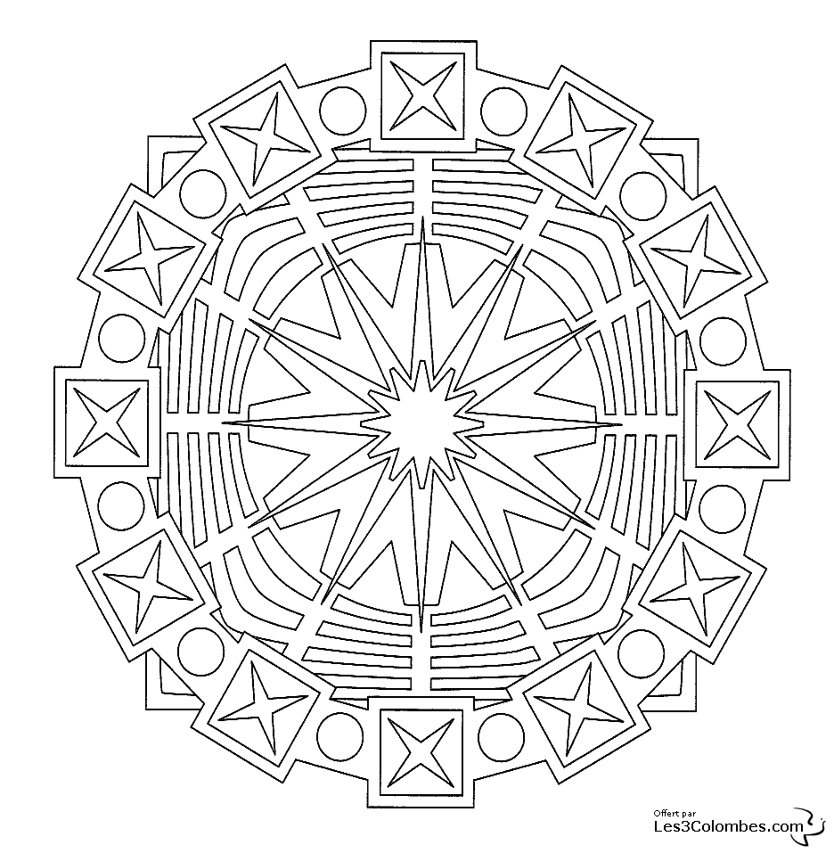 Malvorlage: Mandalas für Kinder (Mandalas) #124133 - Kostenlose Malvorlagen zum Ausdrucken