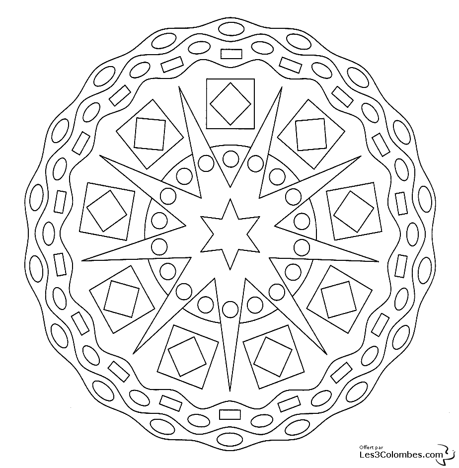 Malvorlage: Mandalas für Kinder (Mandalas) #124152 - Kostenlose Malvorlagen zum Ausdrucken