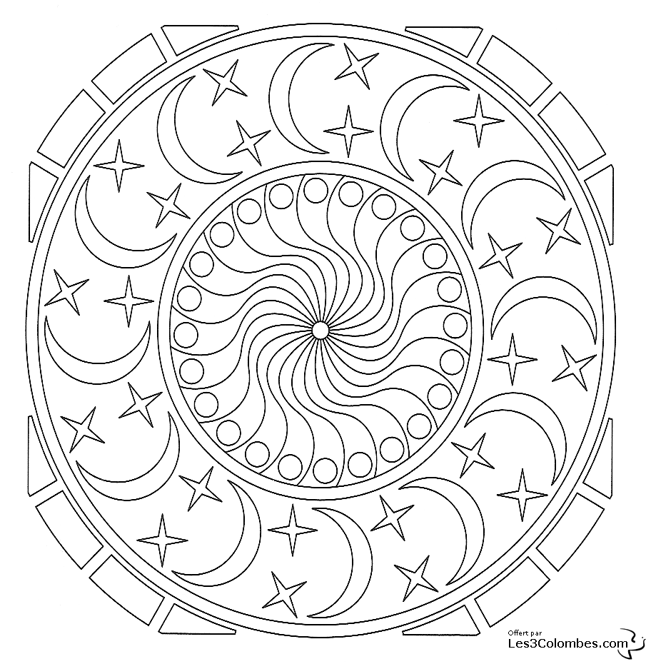 Malvorlage: Mandalas für Kinder (Mandalas) #124153 - Kostenlose Malvorlagen zum Ausdrucken