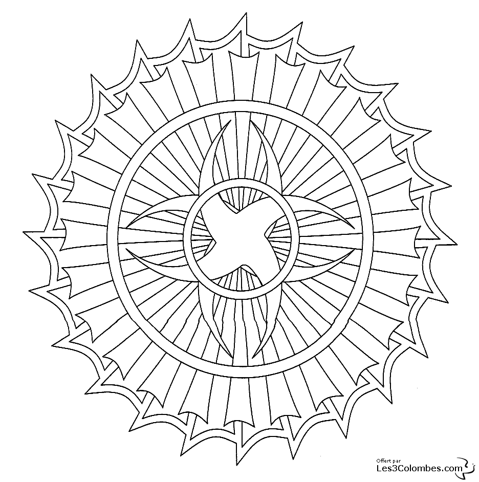 Malvorlage: Mandalas für Kinder (Mandalas) #124156 - Kostenlose Malvorlagen zum Ausdrucken