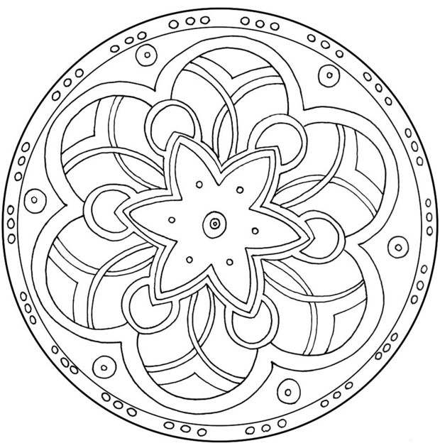 Malvorlage: Mandalas für Kinder (Mandalas) #124176 - Kostenlose Malvorlagen zum Ausdrucken