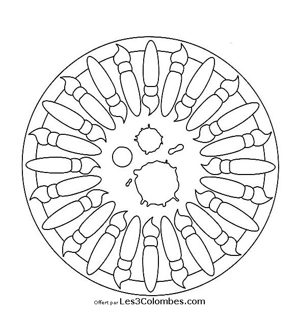 Malvorlage: Mandalas für Kinder (Mandalas) #124180 - Kostenlose Malvorlagen zum Ausdrucken