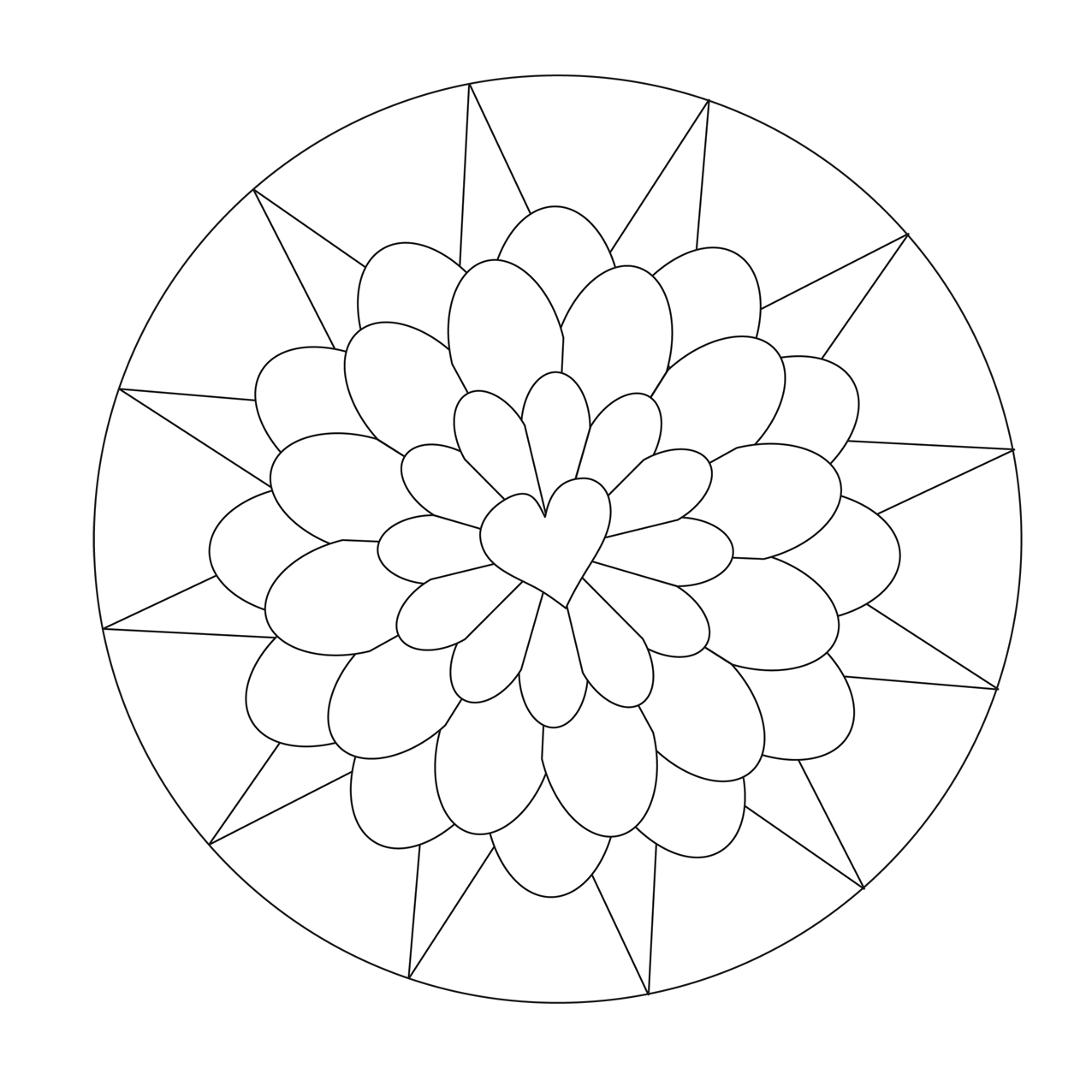 Malvorlage: Mandalas für Kinder (Mandalas) #124203 - Kostenlose Malvorlagen zum Ausdrucken