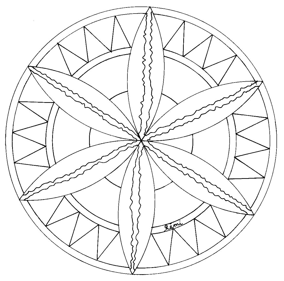 Malvorlage: Mandalas für Kinder (Mandalas) #124236 - Kostenlose Malvorlagen zum Ausdrucken