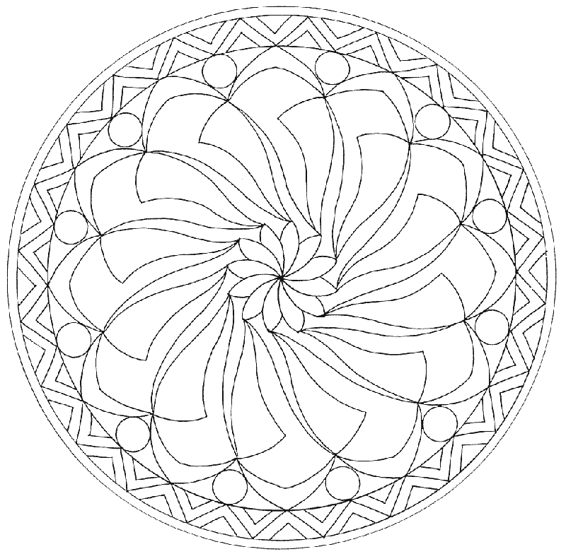 Malvorlage: Mandalas für Kinder (Mandalas) #124284 - Kostenlose Malvorlagen zum Ausdrucken