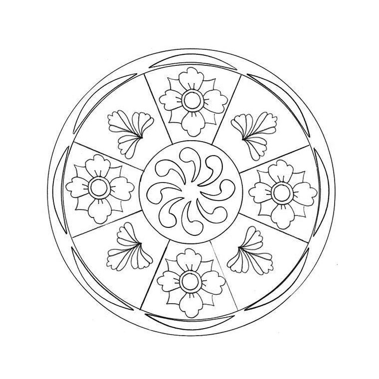 Malvorlage: Mandalas für Kinder (Mandalas) #124366 - Kostenlose Malvorlagen zum Ausdrucken