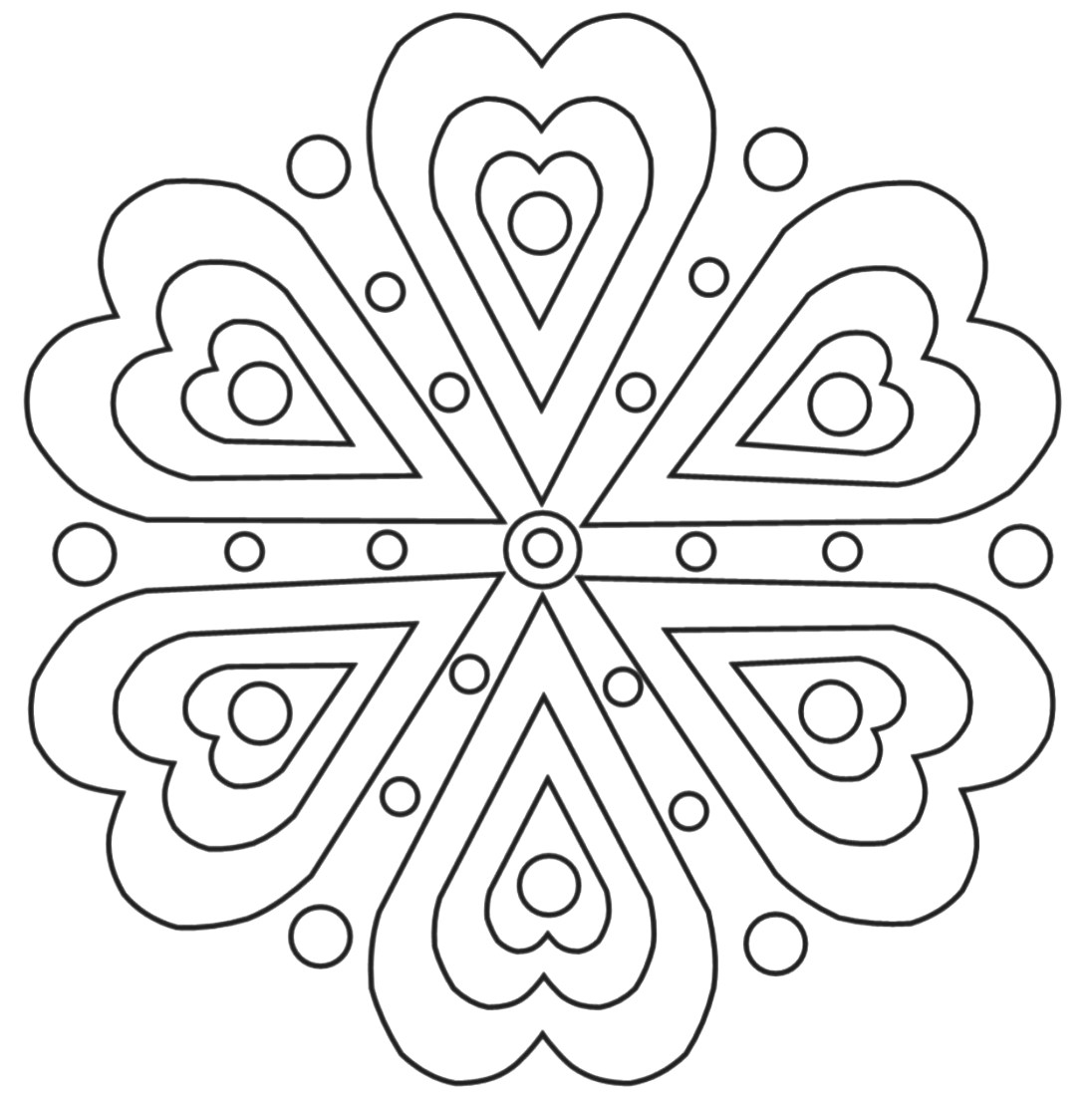 Malvorlage: Mandalas für Kinder (Mandalas) #124386 - Kostenlose Malvorlagen zum Ausdrucken