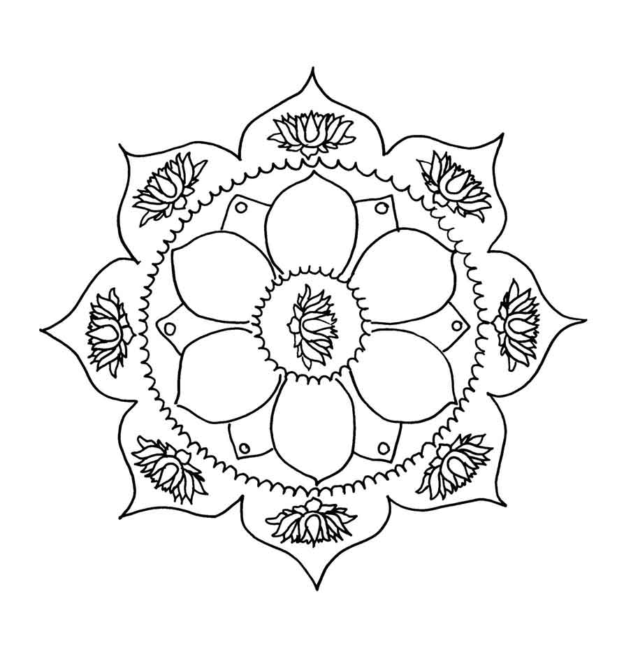 Malvorlage: Mandalas für Kinder (Mandalas) #124402 - Kostenlose Malvorlagen zum Ausdrucken