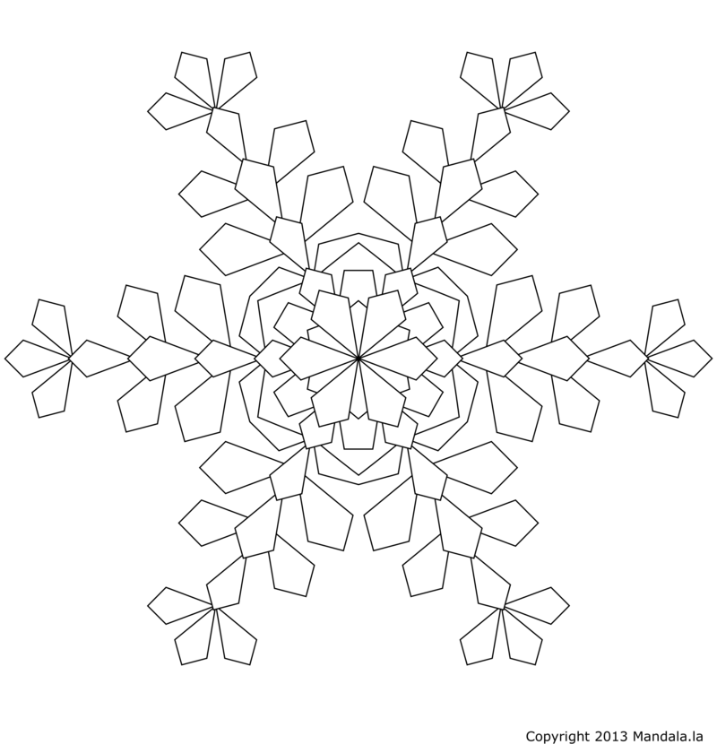 Malvorlage: Schneeflocken-Mandalas (Mandalas) #117600 - Kostenlose Malvorlagen zum Ausdrucken