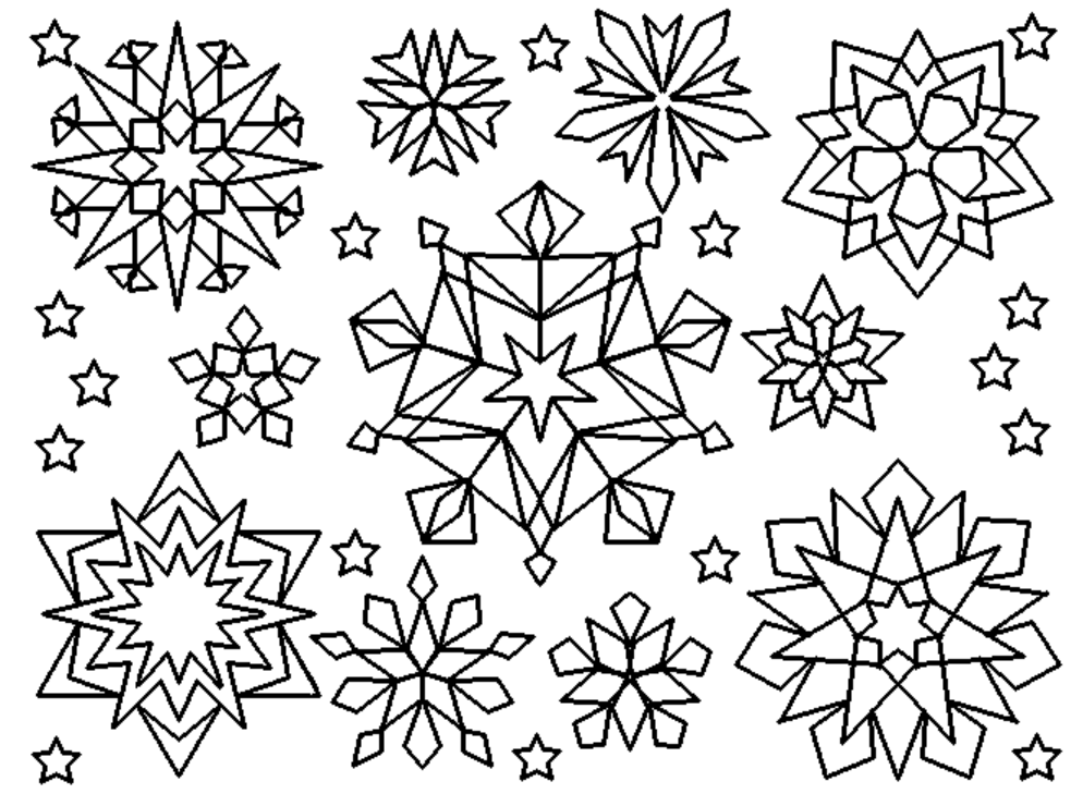 Malvorlage: Schneeflocken-Mandalas (Mandalas) #117608 - Kostenlose Malvorlagen zum Ausdrucken
