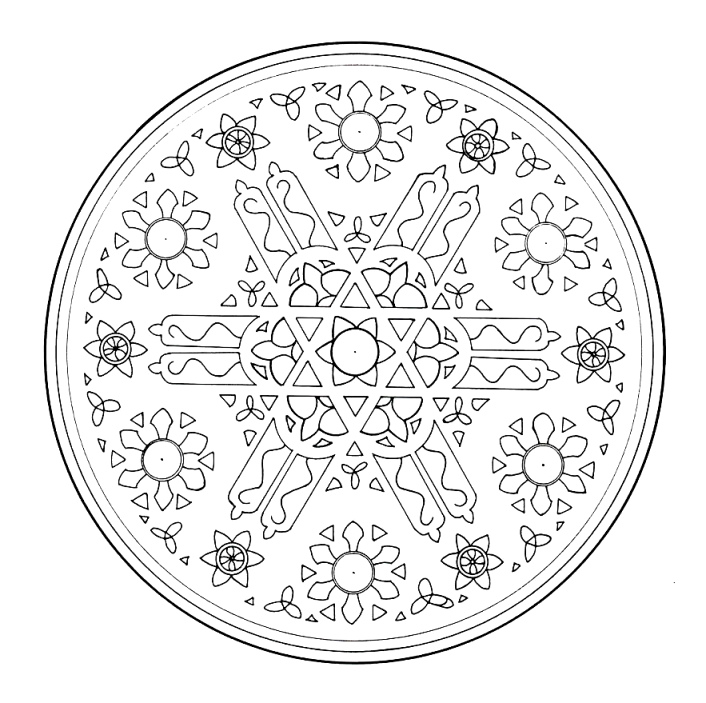 Malvorlage: Schneeflocken-Mandalas (Mandalas) #117615 - Kostenlose Malvorlagen zum Ausdrucken