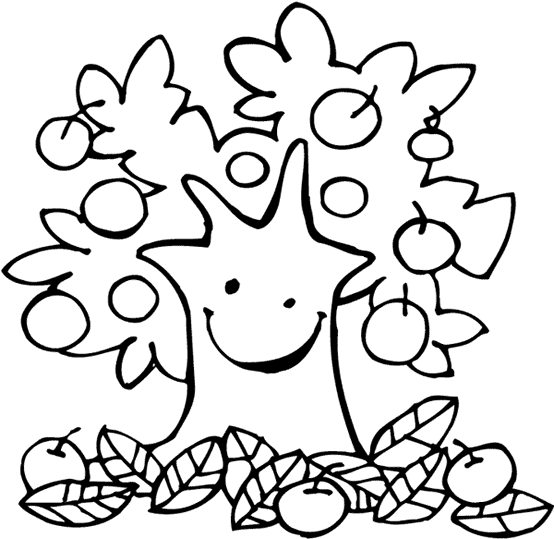 Malvorlage: Apfelbaum (Natur und Jahreszeiten) #163574 - Kostenlose Malvorlagen zum Ausdrucken