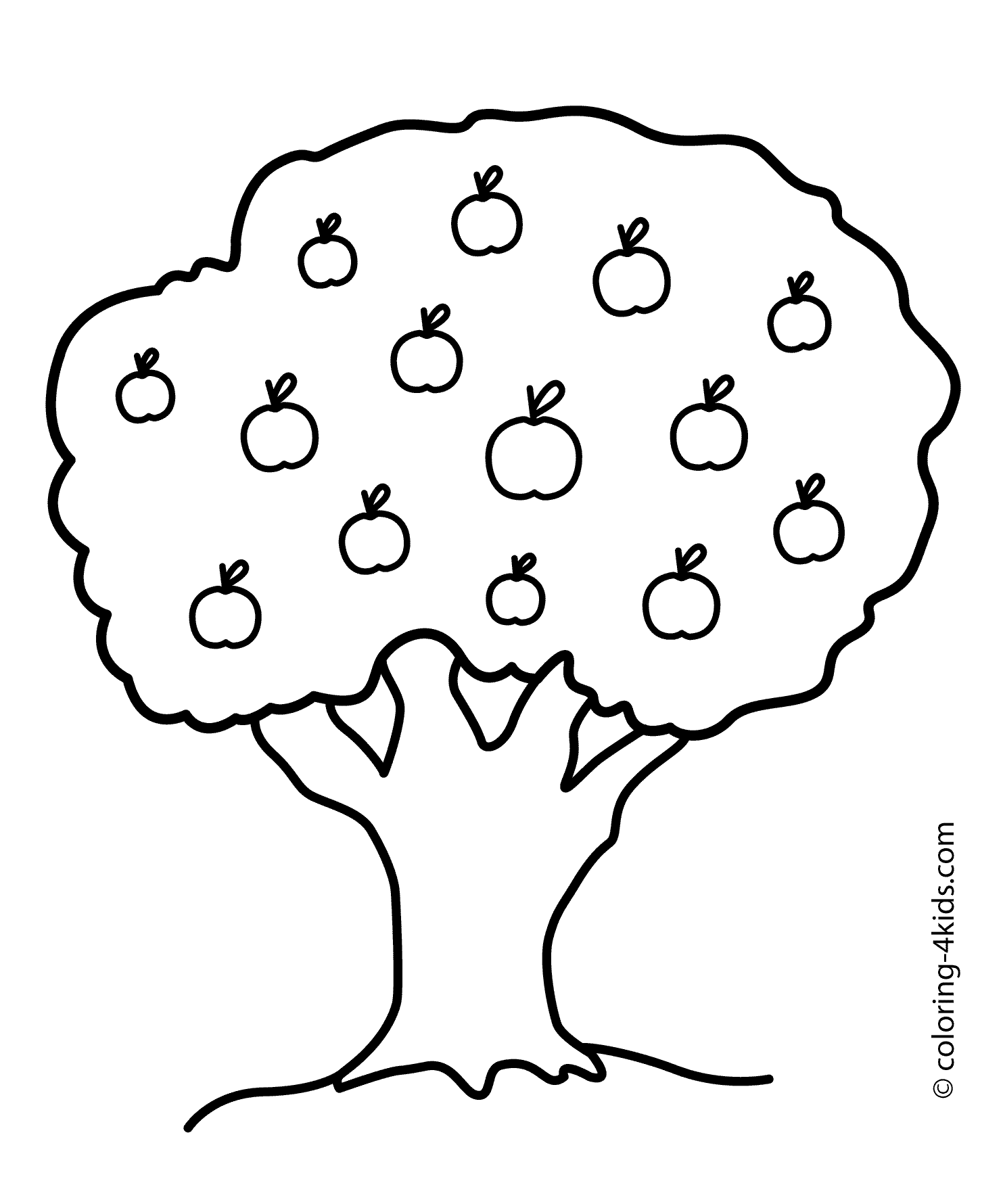Malvorlage: Apfelbaum (Natur und Jahreszeiten) #163759 - Kostenlose Malvorlagen zum Ausdrucken