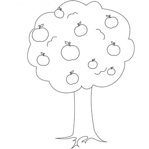 Malvorlage: Apfelbaum (Natur) #163452 - Kostenlose Malvorlagen zum Ausdrucken