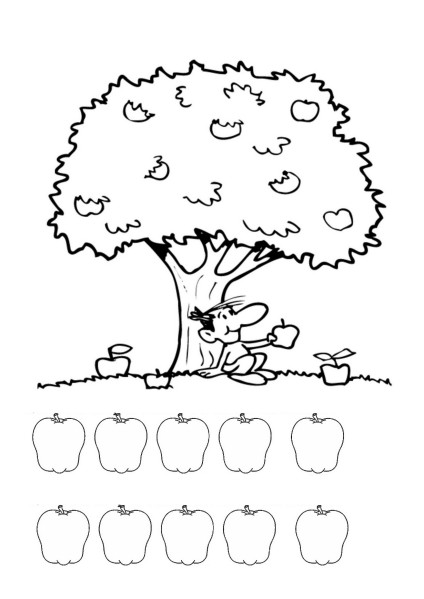Malvorlage: Apfelbaum (Natur) #163529 - Kostenlose Malvorlagen zum Ausdrucken