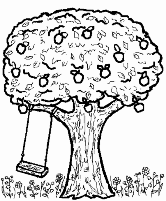 Malvorlage: Apfelbaum (Natur) #163741 - Kostenlose Malvorlagen zum Ausdrucken