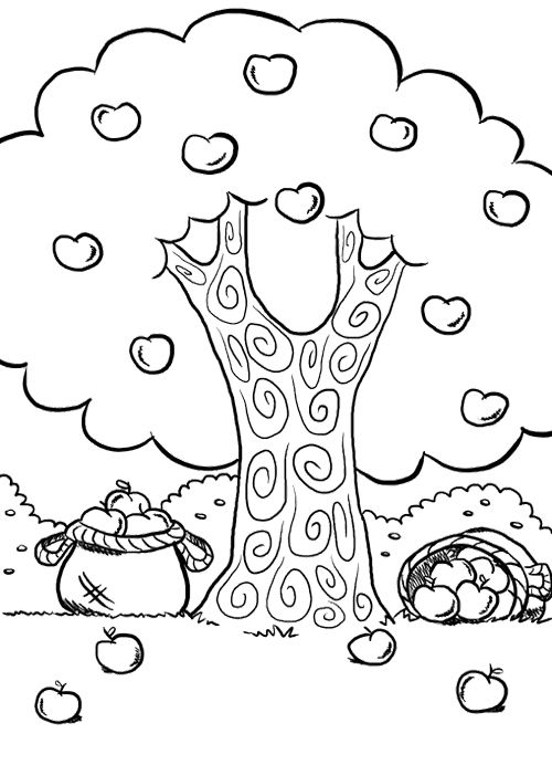Malvorlage: Apfelbaum (Natur) #163747 - Kostenlose Malvorlagen zum Ausdrucken