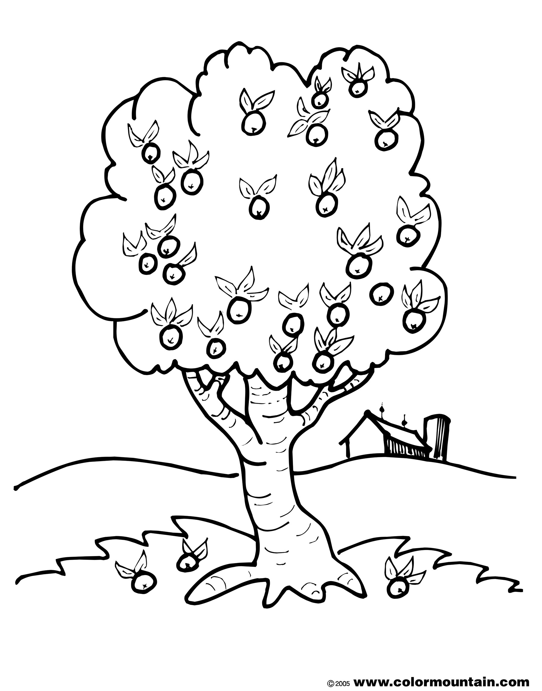 Malvorlage: Apfelbaum (Natur) #163788 - Kostenlose Malvorlagen zum Ausdrucken