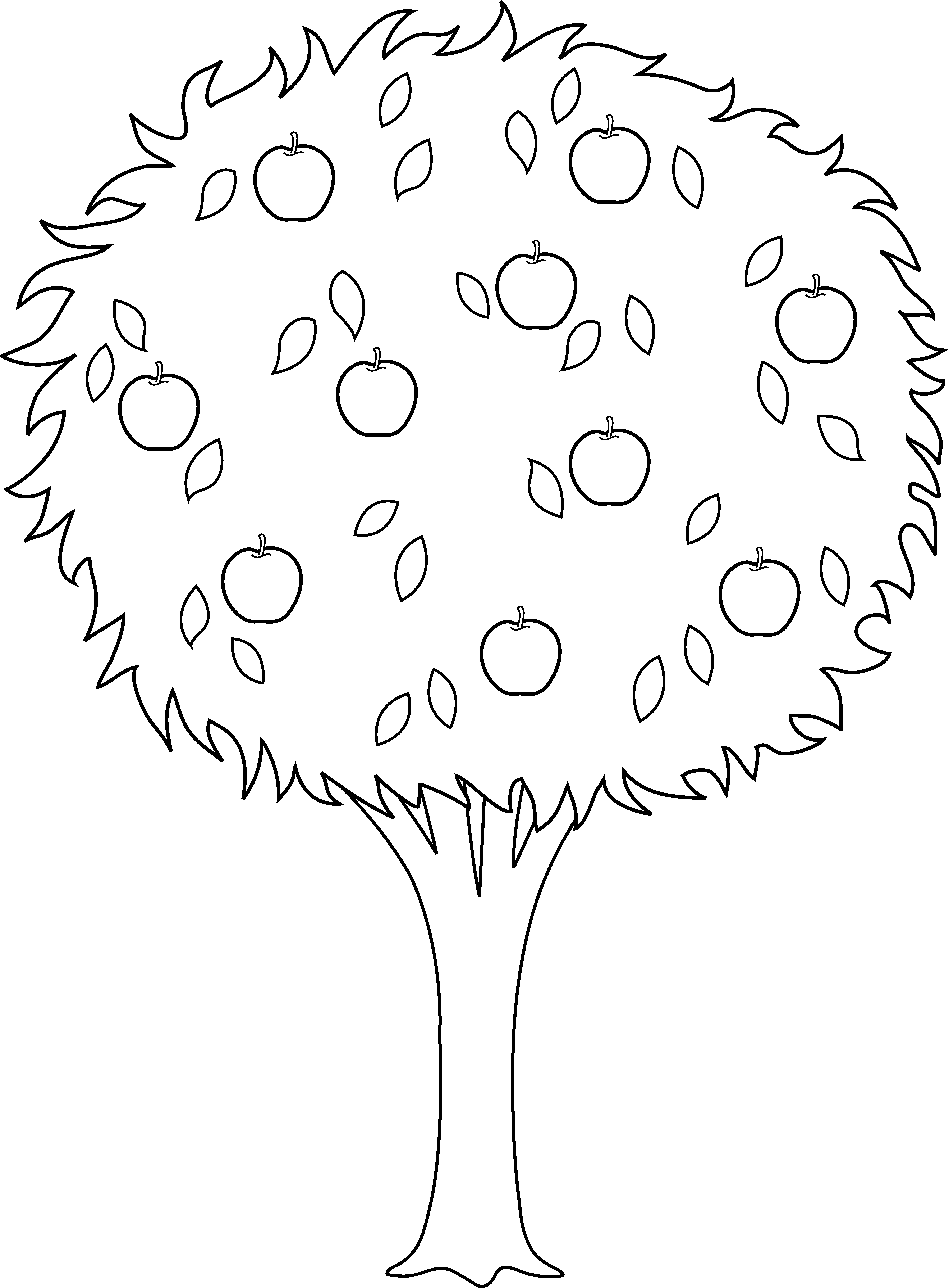 Malvorlage: Apfelbaum (Natur) #163789 - Kostenlose Malvorlagen zum Ausdrucken