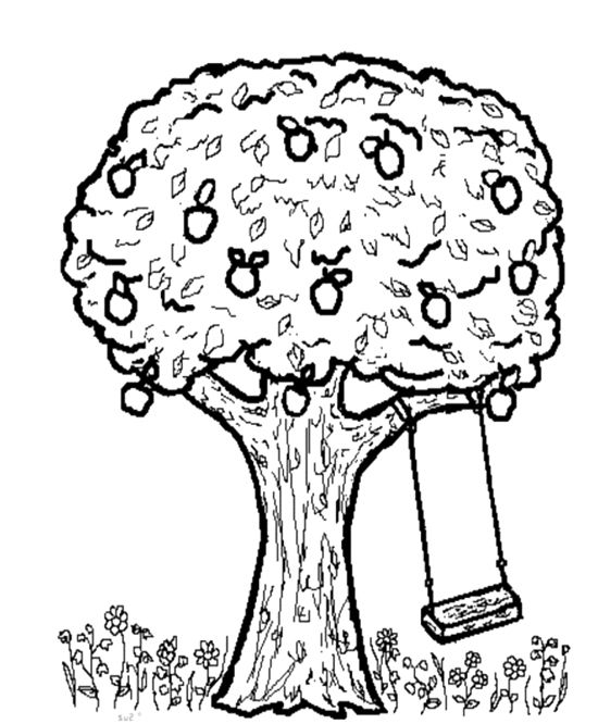 Malvorlage: Apfelbaum (Natur) #163803 - Kostenlose Malvorlagen zum Ausdrucken