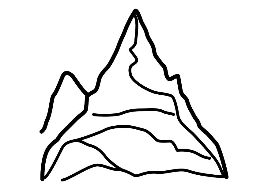 Malvorlage: Berg (Natur) #156481 - Kostenlose Malvorlagen zum Ausdrucken