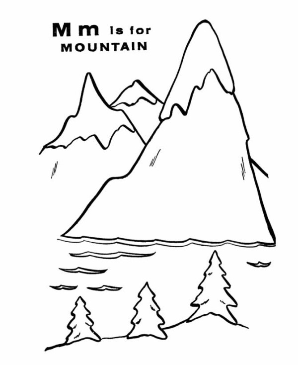Malvorlage: Berg (Natur) #156689 - Kostenlose Malvorlagen zum Ausdrucken