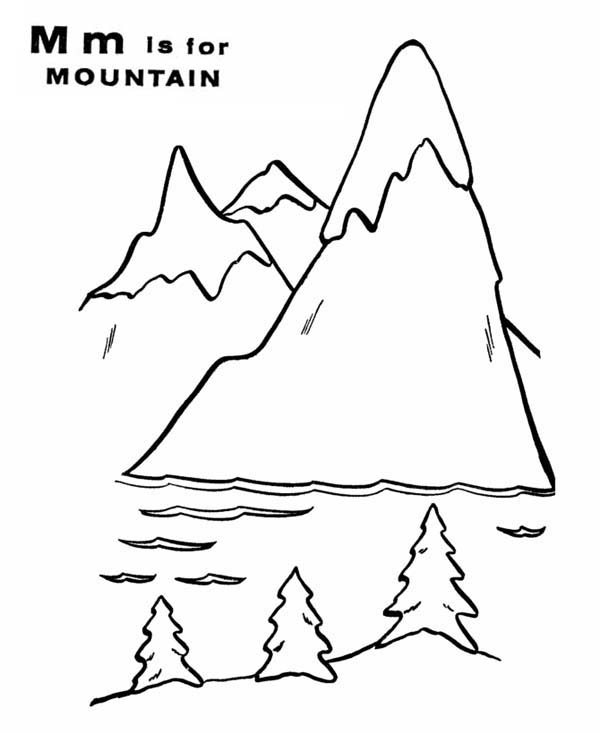 Malvorlage: Berg (Natur) #156733 - Kostenlose Malvorlagen zum Ausdrucken