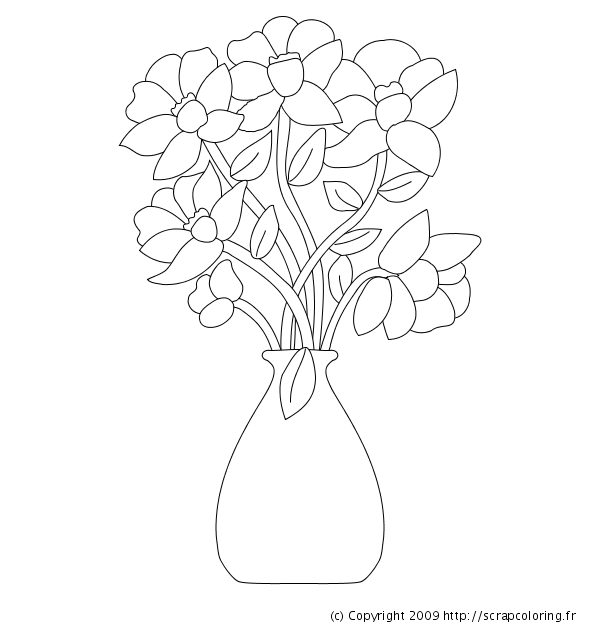 Malvorlage: Blumenstrauß (Natur) #160839 - Kostenlose Malvorlagen zum Ausdrucken