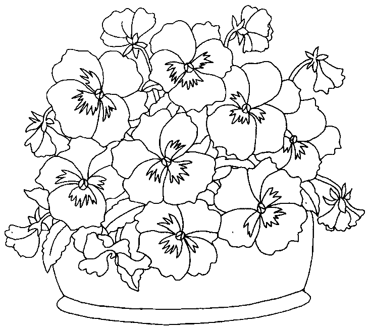 Malvorlage: Blumenstrauß (Natur) #160924 - Kostenlose Malvorlagen zum Ausdrucken