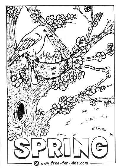 Malvorlage: Frühling (Natur) #164841 - Kostenlose Malvorlagen zum Ausdrucken