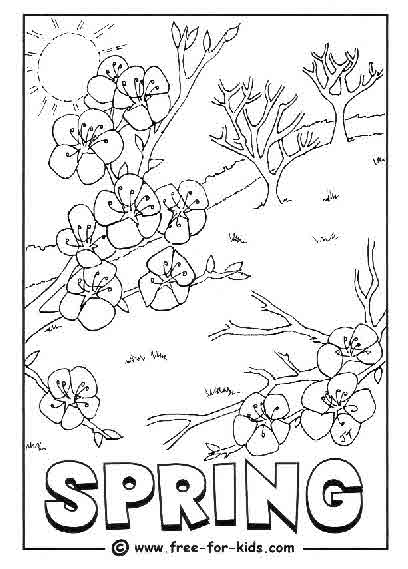 Malvorlage: Frühling (Natur) #164859 - Kostenlose Malvorlagen zum Ausdrucken