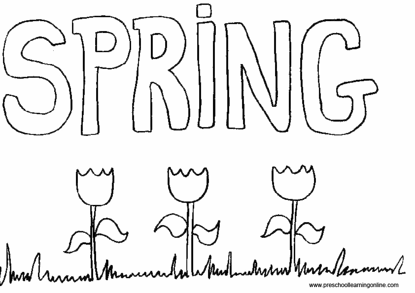 Malvorlage: Frühling (Natur) #164906 - Kostenlose Malvorlagen zum Ausdrucken