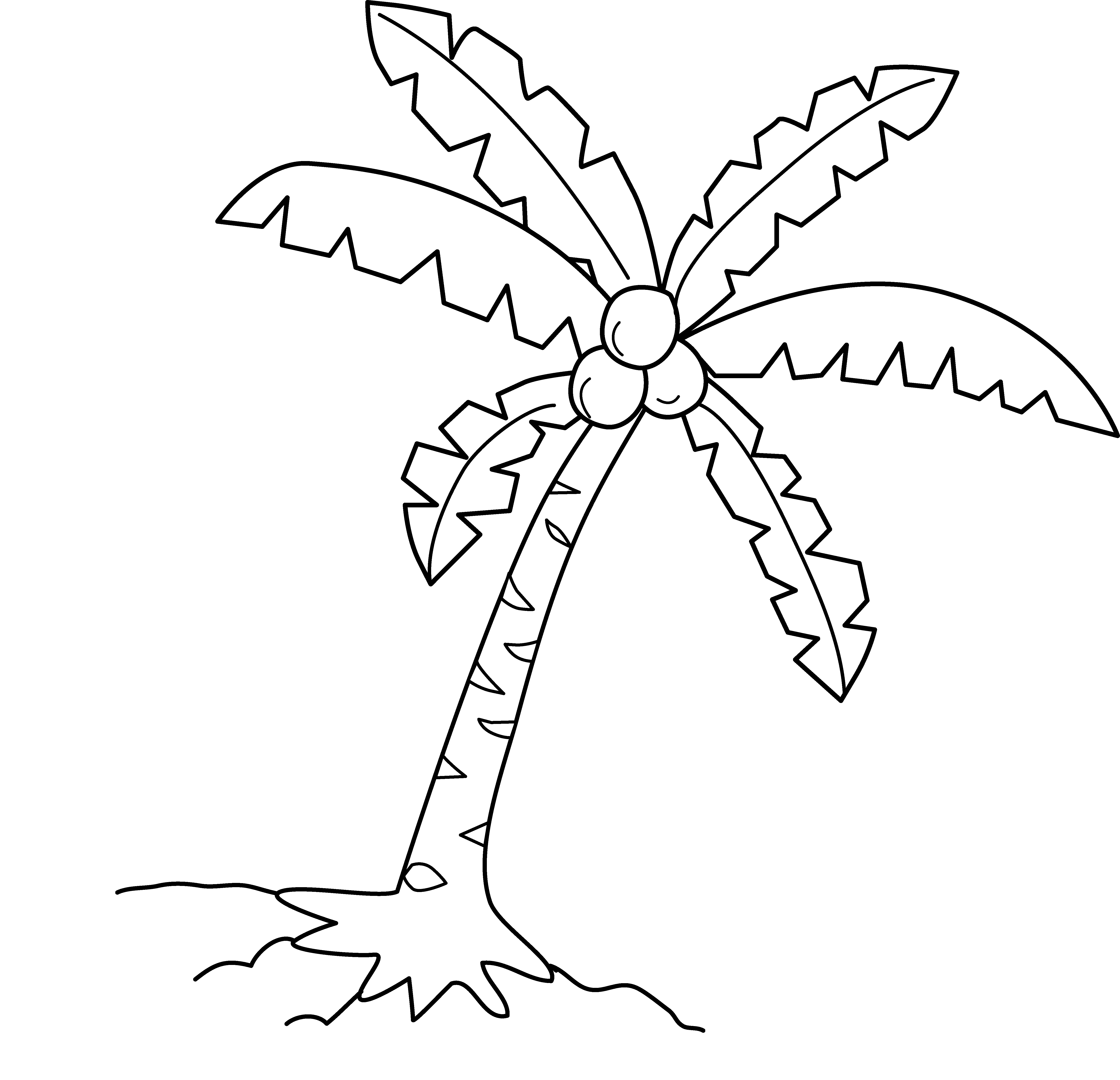 Malvorlage: Kokosnussbaum (Natur) #162366 - Kostenlose Malvorlagen zum Ausdrucken